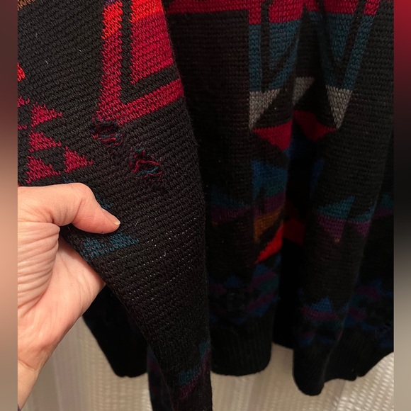 Pendleton Vintage Wool High Grade Western Wear Sweater, Sz XL, Aztec Winter - Picture 9 of 10